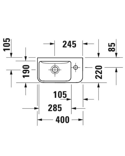 Раковина 40х22 см Duravit ME by Starck 0717400000