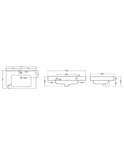 Раковина 70х46 см Jaquar Alive ALS-WHT-85601