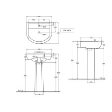 Раковина 56х47 см Jaquar Aria ARS-WHT-39801