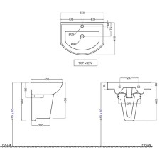 Раковина 55х41 см Jaquar Continental CNS-WHT-801