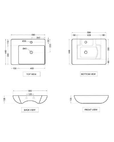 Раковина 59х44 см Jaquar JDS JDS-WHT-25931