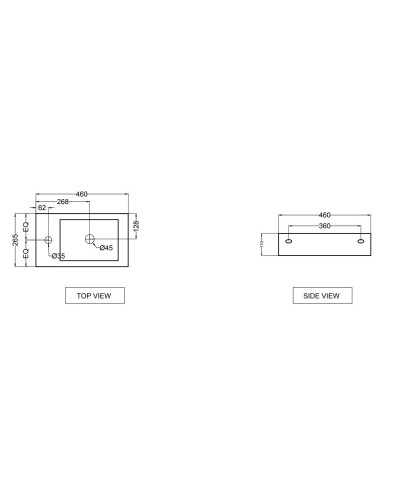 Раковина 46x26,5 см Jaquar JDS JDS-WHT-25801