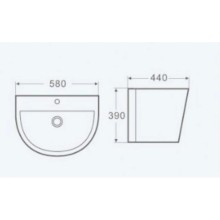 Раковина 58x44 см WeltWasser Merzbach 006GL-WT