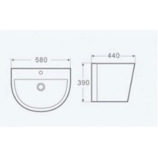 Раковина 58x44 см WeltWasser Merzbach 006GL-WT