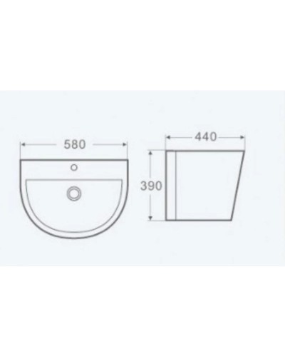 Раковина 58x44 см WeltWasser Merzbach 006GL-WT