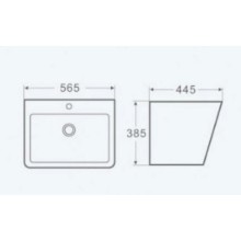 Раковина 56,5x44,5 см WeltWasser Gelbach 006GL-WT