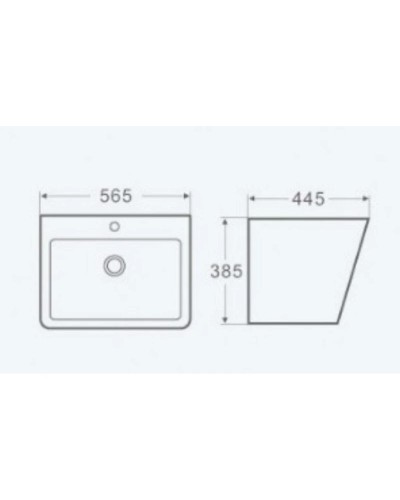 Раковина 56,5x44,5 см WeltWasser Gelbach 006GL-WT