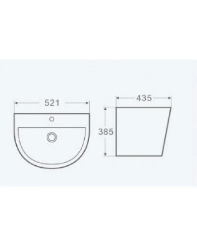 Раковина 52,1x43,5 см WeltWasser Salzbach 006GL-WT