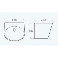 Раковина 56,5x49 см WeltWasser Telbach 006MT-BL