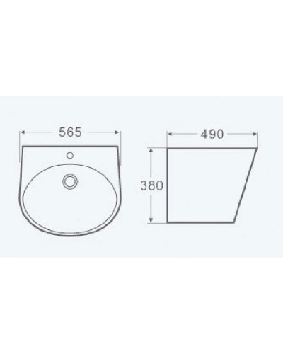 Раковина 56,5x49 см WeltWasser Telbach 006MT-BL