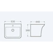 Раковина 53x44 см WeltWasser Rotbach 006GL-WT