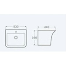 Раковина 53x44 см WeltWasser Rotbach 006GL-WT