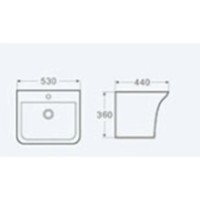 Раковина 53x44 см WeltWasser Rotbach 006MT-WT