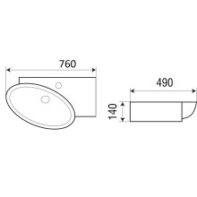 Раковина 76x49 см WeltWasser Aisbach 5093R