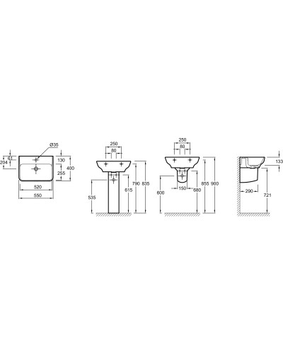 Раковина 55х40 см Jacob Delafon Struktura EGE111-00