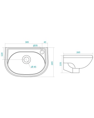 Раковина Бриз 40 см Santek 1.WH11.0.445