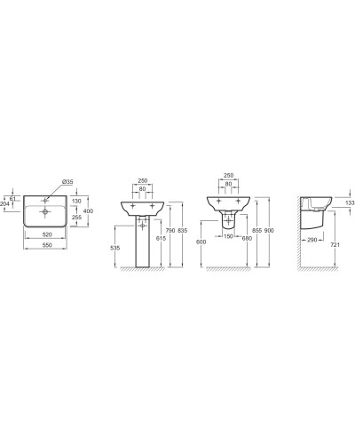 Раковина 55х40 см Jacob Delafon Struktura EGE112-00