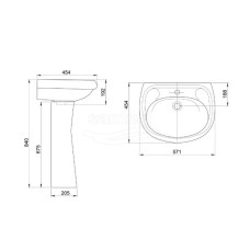 Раковина 57,1х45,4 см без отверстия под смеситель Santeri Vorotinsky 1.3111.7.S03.00B.0