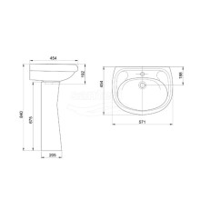 Раковина 57,1х45,4 см Santeri Vorotinsky 1.3111.7.S04.10B.0