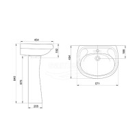 Раковина 57,1х45,4 см без отверстия под смеситель Santeri Vorotinsky 1.3111.7.S07.00B.0
