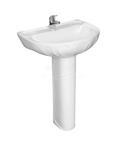 Раковина 58х50 см без отверстия под смеситель Santeri Lotos 1.3110.6.S00.00B.0