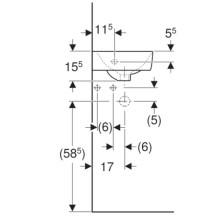 Раковина 32х32 см Geberit Renova Compact 276132000