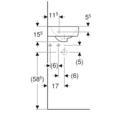Раковина 32х32 см Geberit Renova Compact 276132000