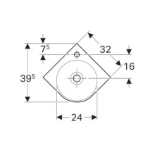 Раковина 32х32 см Geberit Renova Compact 276132000