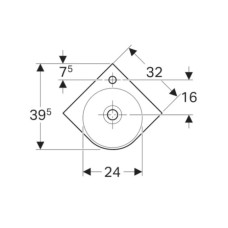 Раковина 32х32 см Geberit Renova Compact 276132000