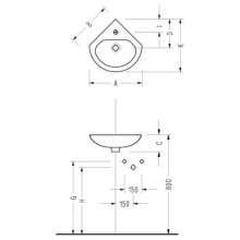 Раковина 55х47 см Serel Friendly 6743