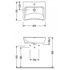 Раковина 62,5х51,5 см Serel 3044