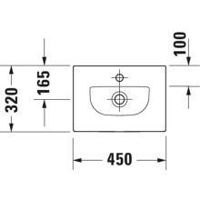 Раковина 45х32 см Duravit Viu 0733450041