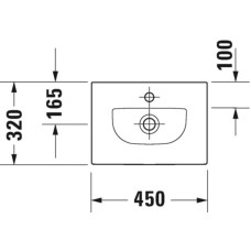 Раковина 45х32 см Duravit Viu 0733450041