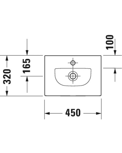 Раковина 45х32 см Duravit Viu 0733450041