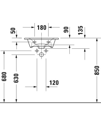 Раковина 45х32 см Duravit Viu 0733450041