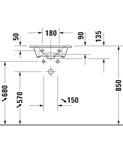 Раковина 45х32 см Duravit Viu 0733450041