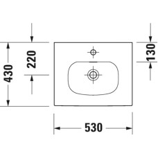 Раковина 53х43 см Duravit Viu 2344530000