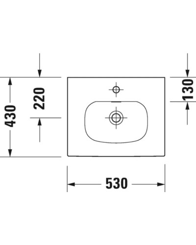 Раковина 53х43 см Duravit Viu 2344530000