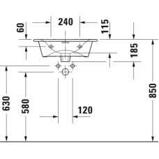 Раковина 53х43 см Duravit Viu 2344530000