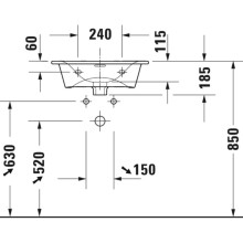 Раковина 53х43 см Duravit Viu 2344530000