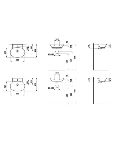 Раковина 50х45 см Laufen New Classic 8.1585.2.000.104.1