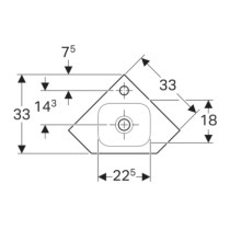 Раковина 33х33 см Geberit iCon 124729000