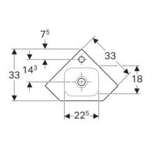 Раковина 33х33 см Geberit iCon 124729000