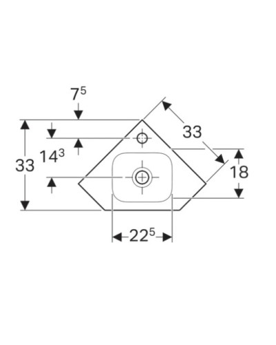 Раковина 33х33 см Geberit iCon 124729000