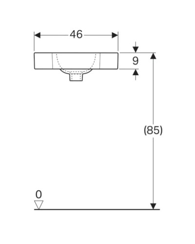 Раковина 33х33 см Geberit iCon 124729000