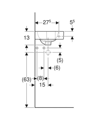 Раковина 33х33 см Geberit iCon 124729000