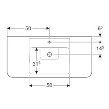Раковина 100х48 см Geberit Renova Plan 125100000
