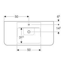 Раковина 100х48 см Geberit Renova Plan 125100000