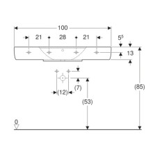 Раковина 100х48 см Geberit Renova Plan 125100000