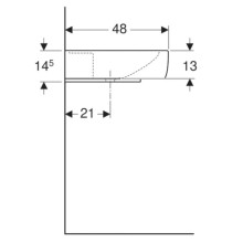 Раковина 100х48 см Geberit Renova Plan 125100000